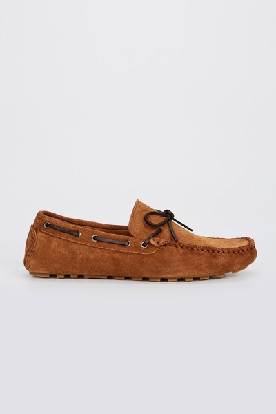 Valmenti Мъжки мокасини от естествена кожа Rachele Whisky Suede