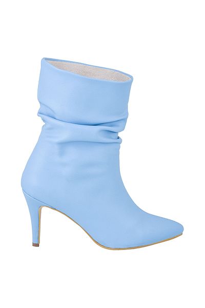NOOSY Gusseted Special Design Women's Turquoise Boots