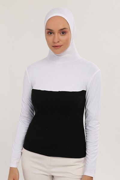 Altobeh Λαιμόκοψη Bonnet Μακρύ μανίκι Λευκό