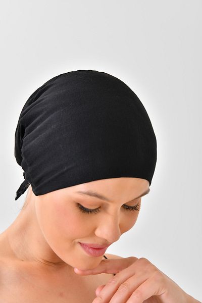 mirach Women's Seamless Hijab Bonnet Non-Slip Black Hijab Bonnet