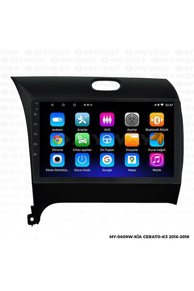 MYWAYY KIA CERATO ANDROID 12 MULTIMEDIA CARPLAY 2GB RAM+32GB HDD 2016-2018 NAVIGATION SCREEN