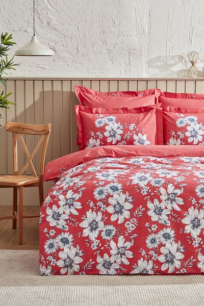 Karaca Home Set cuvertură dublă Cornell 100% bumbac roz închis pp