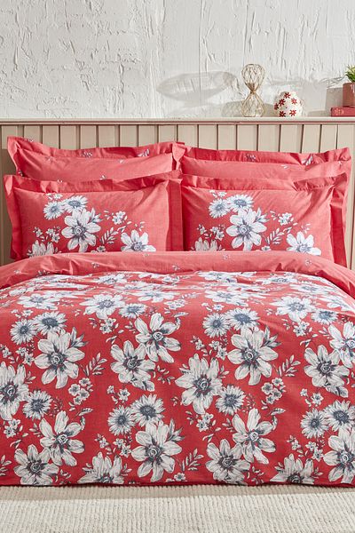 Karaca Home Set cuvertură dublă Cornell 100% bumbac roz închis pp