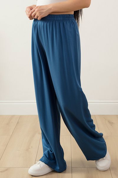 PULLIMM Elastic Waist Wide Leg Comfortable Fit Trousers 2081