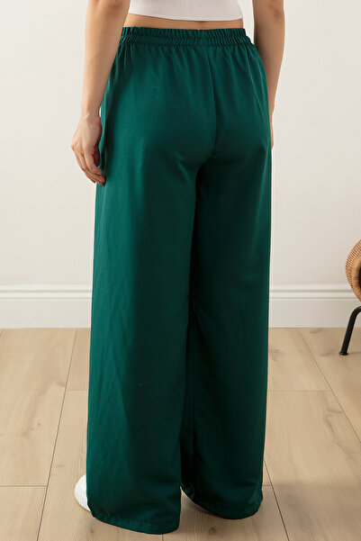 PULLIMM Beli Lastikli Bol Paça Rahat Kalıp Pantolon 2081