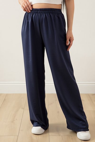 PULLIMM Pantaloni cu talie elastică, cu picioare largi, confortabili, 2081