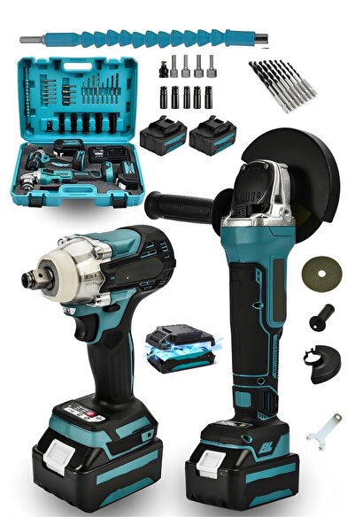 Germany Steel Germany 2'li Set 598vf Şarjlı Taşlama Şarjlı Somun Sıkma Sökme ...