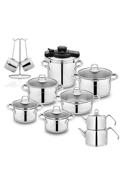 Schafer Jewel Steel Dowry Set-18 Pieces-Inox