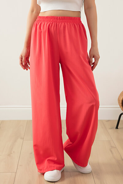 PULLIMM Άνετη εφαρμογή - Παντελόνι με φαρδύ πόδι και ελαστική μέση 2081