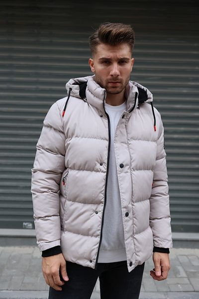 3MODA Ανδρικό πουπουλένιο παλτό με γούνα