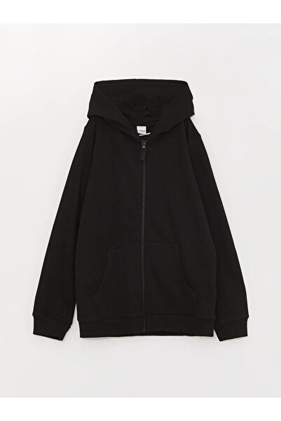 LC Waikiki LCW Kids Hanorac de bază cu mânecă lungă pentru fete, cu fermoar