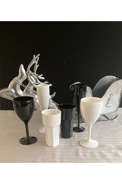 Ulous Şarap Kadehi 255 ml Siyah Polikarbon Kırılmaz Kadeh