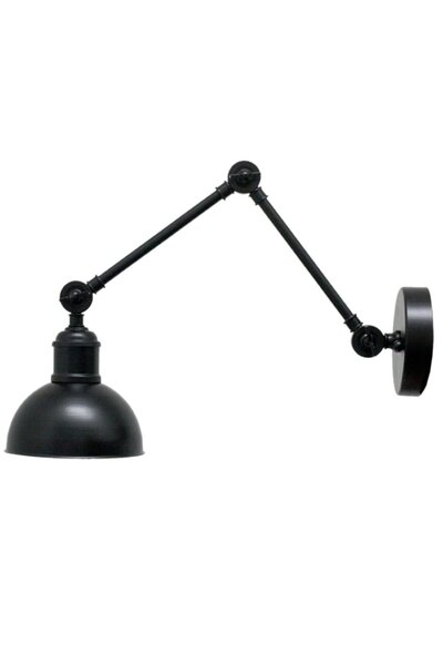 RİOLİGHT RIOLİGHT RETRO11,RUSTİK,VİNTAGE SİYAH 1XE27 DUYLU HAREKETLİ BAŞLIK AKROBAT DUVAR APLİK