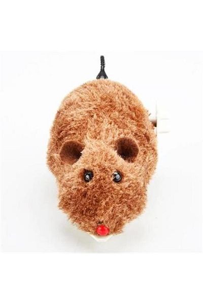 XANTUM Buffer® Wind-Up Cat Training Toy Furry Plush Mouse Catch Interactive Cute Fun Toy