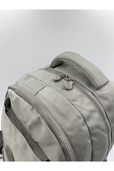 Bevitton Seten Su Geçirmez Kumaş Unisex Taş Rengi Sırt Çantası