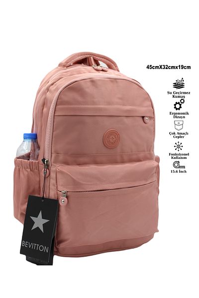 Bevitton Seten Waterproof Fabric Unisex Powder School Backpack 20289