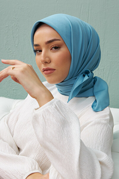 Silk Home Düz Twill Eşarp - Mavi
