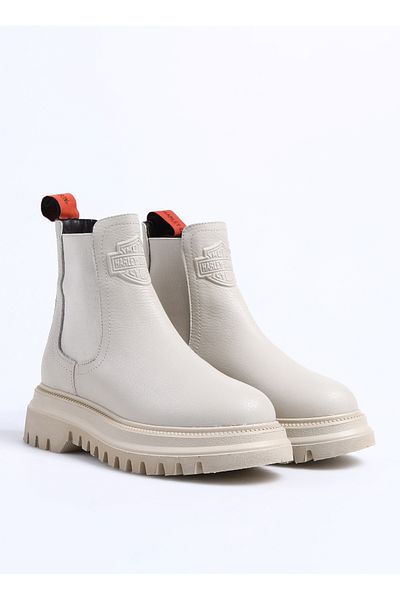 Harley Davidson Leather Beige Women's Boots MOURIR
