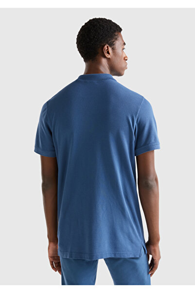 United Colors of Benetton Ανδρικό τζιν μπλουζάκι πόλο - κανονική εφαρμογή, κοντό μανίκι