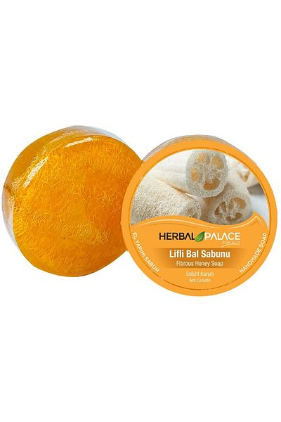 Herbal Palace Handmade Natural Fiber Honey Soap with Glycerin 125 GrX 2 Cellulite Remover