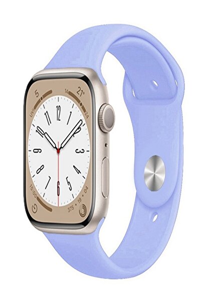 Apple Watch Düz Silikon Kordon 1 2 3 4 5 6 7 Se Seri 38mm 40mm 41mm Renkli Kayış