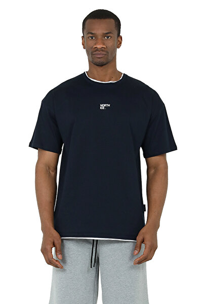 NORTH ICE Εκτύπωση φαρδύ μπλουζάκι ΣΚΟΥΡΟ ΜΠΛΕ