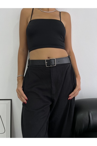 coaksco Жіночий класичний тонкий квадратний ремінь срібного кольору