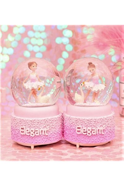 Özen Avm Balerin Kız Temalı Püskürtmeli Işıklı ve Müzikli Büyük Boy Kar Küresi