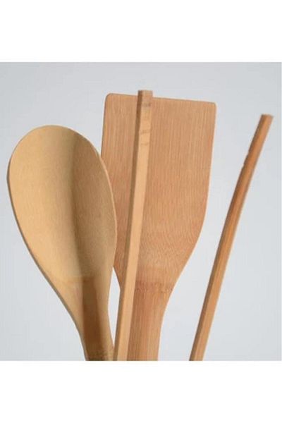 Tiesa Home Set of 3 Wooden Spoons, Spatulas and Tongs