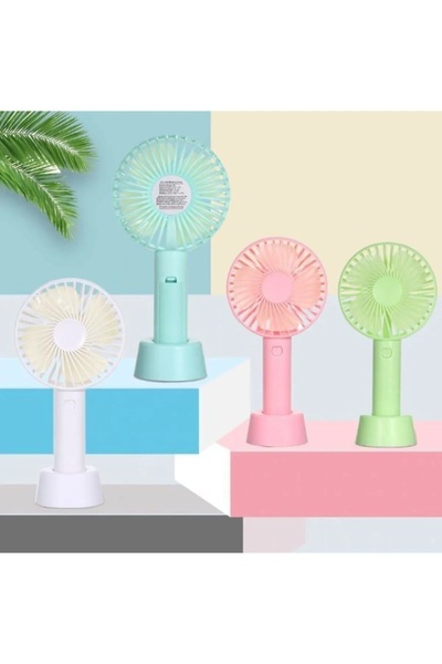 caddeoutlet Şarjlı Fan Mini Taşınabilir El Ve Masa Üstü 3 Kademeli Vantilatör...