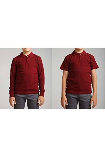 FATELLA Унисекс детска тениска с къс и дълъг ръкав с поло яка с нормален моде...