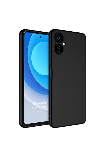 Microsonic TECNO Camon 19 Neo Kılıf Groovy Soft Siyah