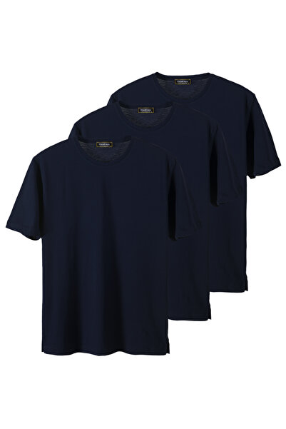 Terapi Men Πακέτο με 3 μπλουζάκια Basic Navy Blue Oversize