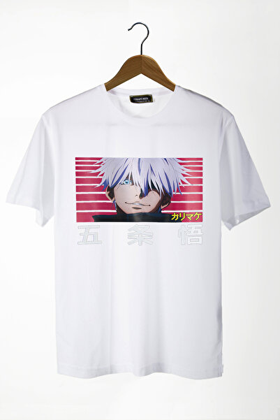 Terapi Men Tricou unisex alb din bumbac cu imprimeu anime în față