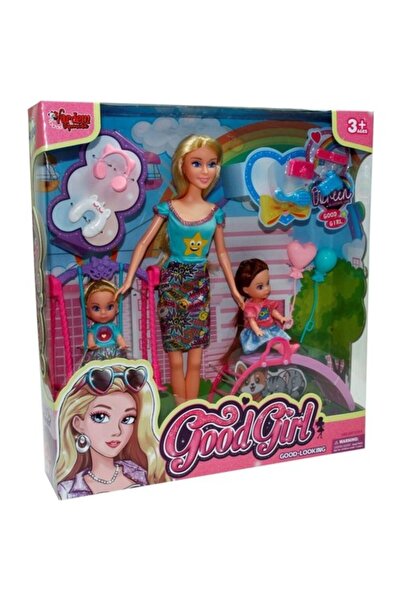 TOYSTURKA Kutulu 29 cm 2 Çocuklu Parkta Bebek