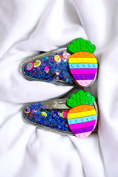 AYMETA TİCARET 2 Li Pullu Figürlü Çıt Çıt Çocuk Toka Seti