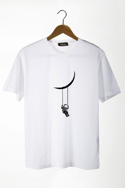 Terapi Men Unisex Λευκό T-Shirt με στάμπα Swing στο μπροστινό μέρος, με λαιμό...