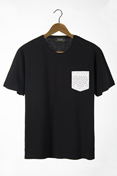 Terapi Men Μπλουζάκι Unisex με λαιμόκοψη ποδηλάτου, μαύρο, με τσέπες και over...