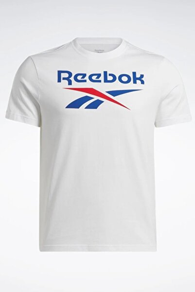 Reebok Ανδρικό λευκό μπλουζάκι Reebok Identity Stacked L - 101528058