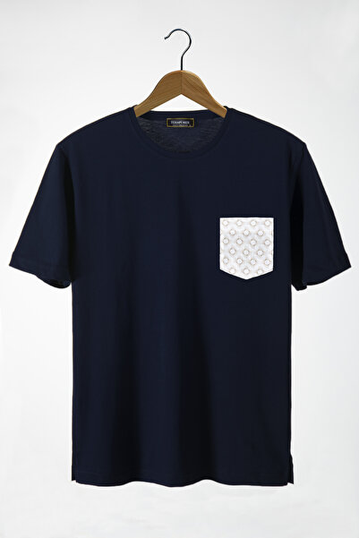 Terapi Men Μπλουζάκι Unisex με λαιμόκοψη ποδηλάτου, σκούρο μπλε, με τσέπες, o...