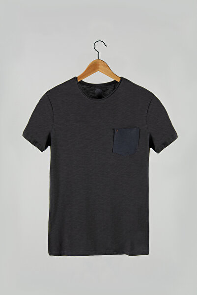 Terapi Men Ανδρικό μπλουζάκι Basic Slim Fit με στρογγυλή λαιμόκοψη και κοντό ...