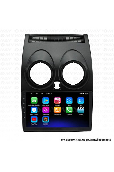 MYWAYY NİSSAN QASHQAİ ANDROİD 12 MULTİMEDYA CARPLAY 2GB RAM+32GB HDD 2008-201...