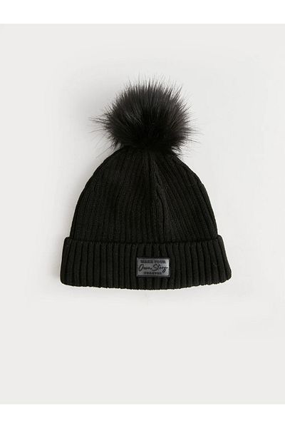 LC Waikiki LCW ACCESSORIES Girl's Beret with Pompom