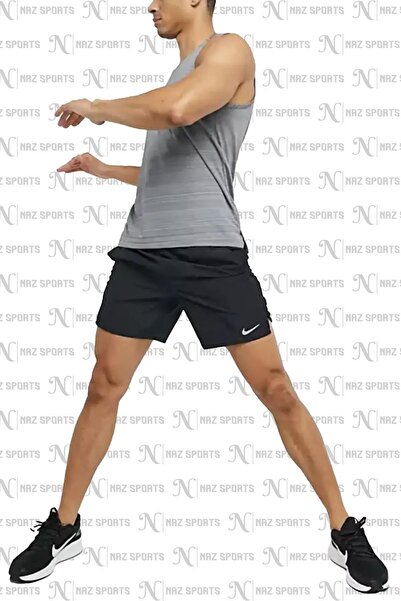 Nike Dri-Fit Challenger 7BF Runnig Siyah Standart Kesim Erkek Koşu Şort