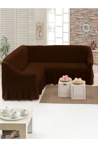 HEYTGAH Standard Elastic Skirt L Sofa Set - Wrapped Corner Sofa Cover