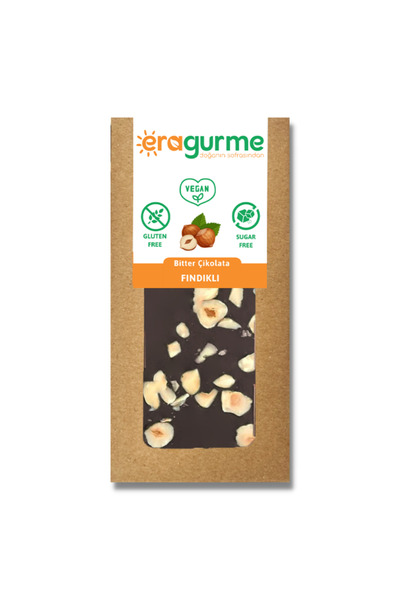 Era Gurme Fındıklı Hurmalı Çikolata - Vegan & Şeker İlavesiz 100 g
