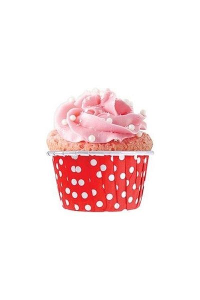 Dolphin 50 Pieces Red Polka Dot Muffin Cake - (2-pack)