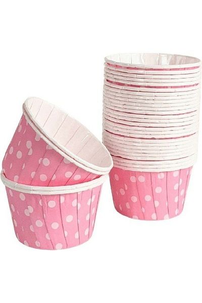 Dolphin Light Pink Polka Dot Muffin Cake Capsule 50LI (2-pack)