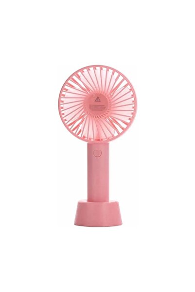 caddeoutlet Şarjlı Fan Mini Taşınabilir El Ve Masa Üstü 3 Kademeli Vantilatör Fan Pembe Pra-285956-59494