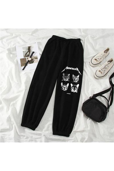 Touz Blunt Blunt Meowtallica Printed Oversize Unisex Μαύρο Φούτερ